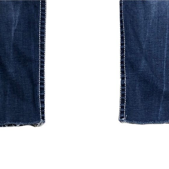 BKE Denim Sabrina Womens Cropped Capri Jeans Raw Hem Thick Stitch Size 27 - Picture 7 of 8